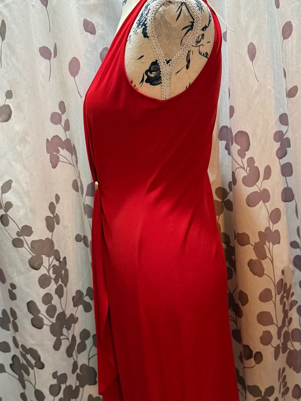 Sleeveless Red Twist-Front Dress-Michael Michael Kors (small) NWT - Picture 7 of 12